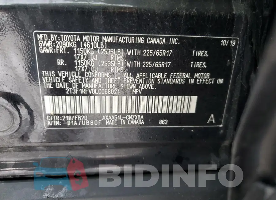 2T3F1RFV0LC068024 Photo# 13