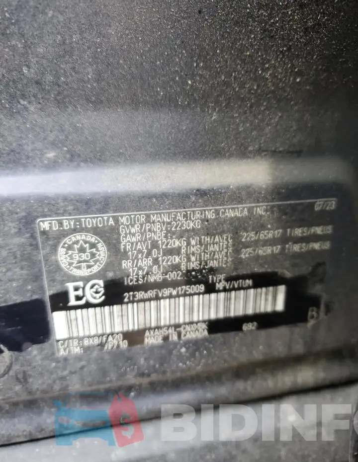 2T3RWRFV9PW175009 Photo# 14