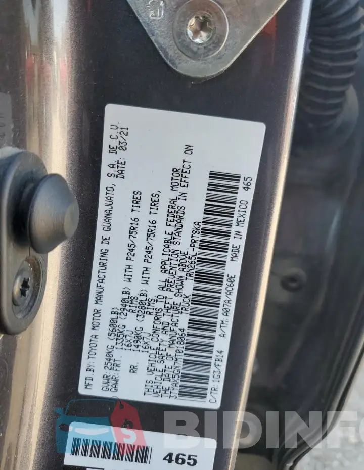 3TYAX5GN7MT018064 Photo# 12