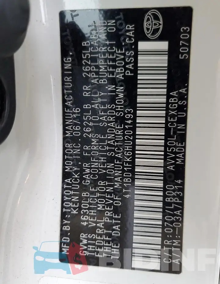 4T1BD1FK6HU201493 Photo# 12
