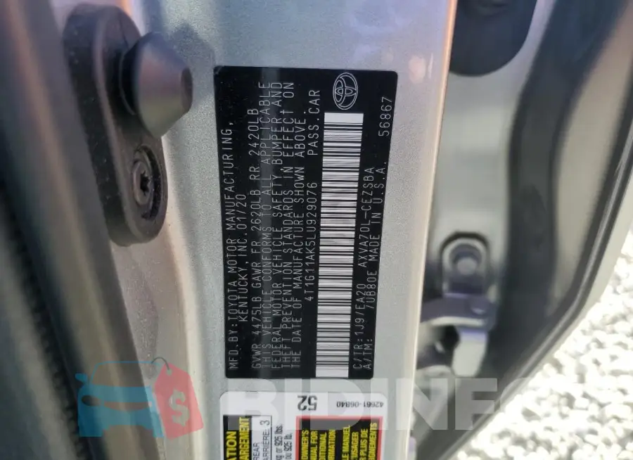 4T1G11AK5LU929076 Photo# 12
