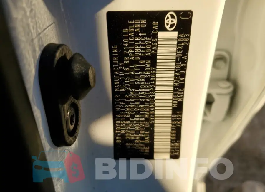 5YFB4MDE1SP249667 Photo# 13