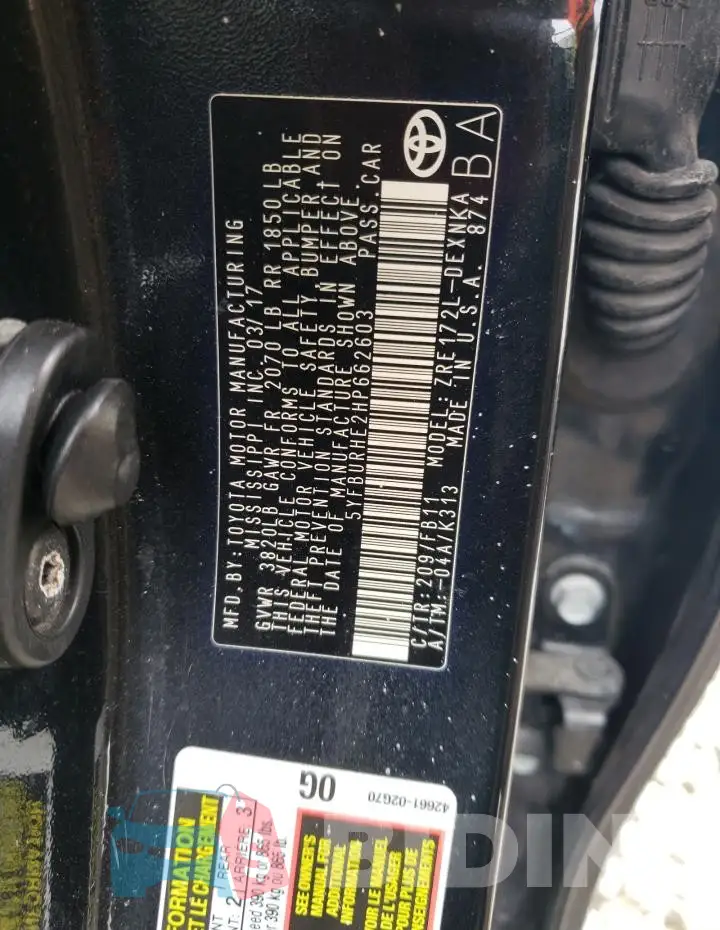 5YFBURHE2HP662603 Photo# 13