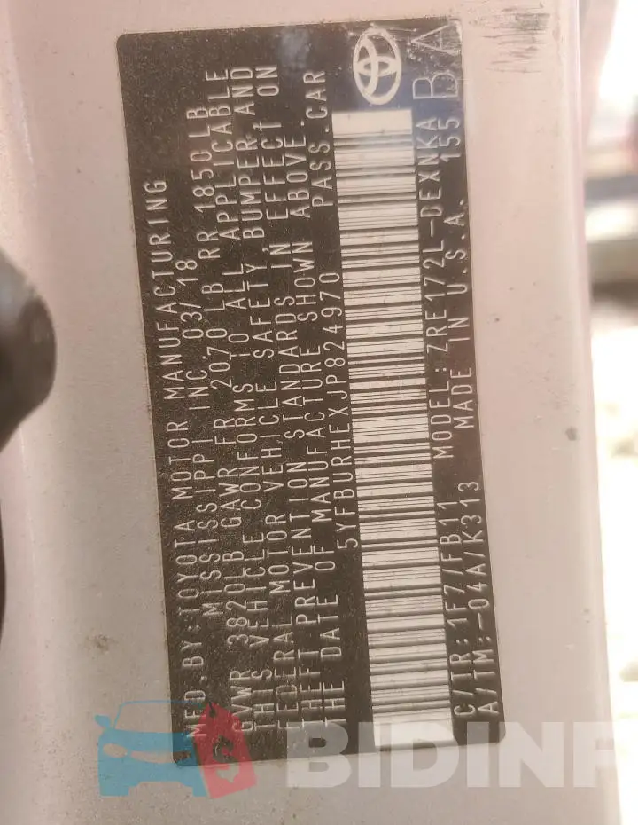5YFBURHEXJP824970 Photo# 12