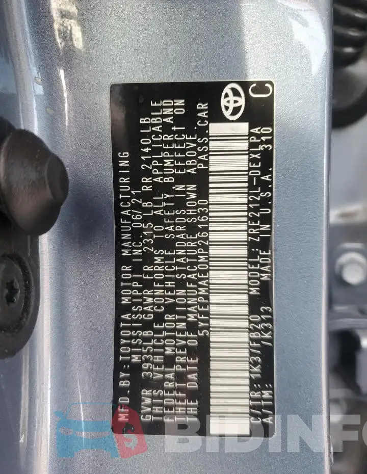 5YFEPMAE0MP261630 Photo# 12