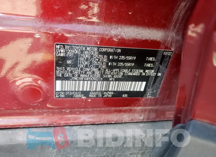 JTMC1RFV4PD096218 Photo# 13