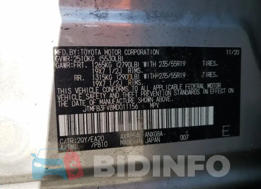 JTMFB3FV8MD011156 Photo# 13