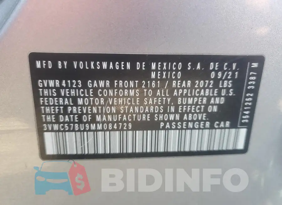 3VWC57BU9MM084729 Photo# 12