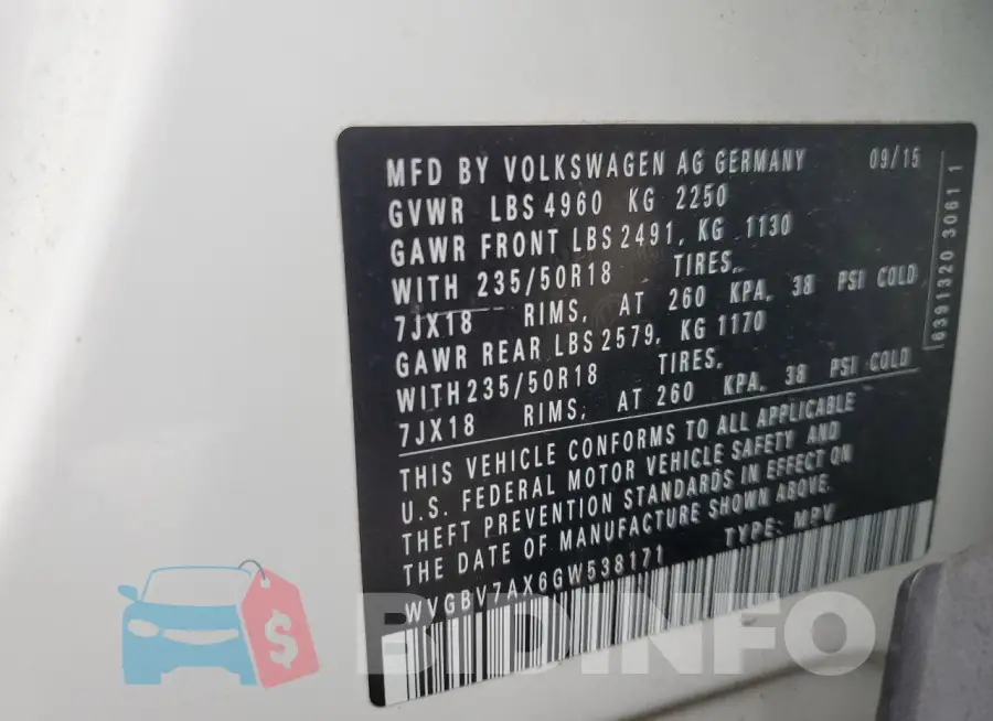 WVGBV7AX6GW538171 Photo# 13