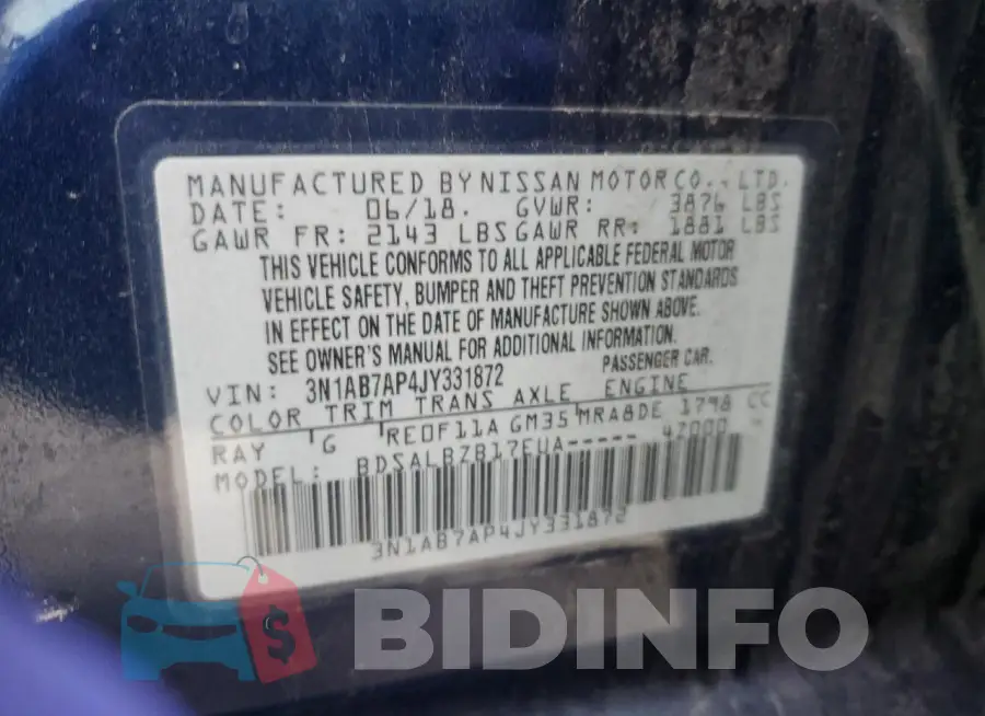 3N1AB7AP4JY331872 Photo# 12