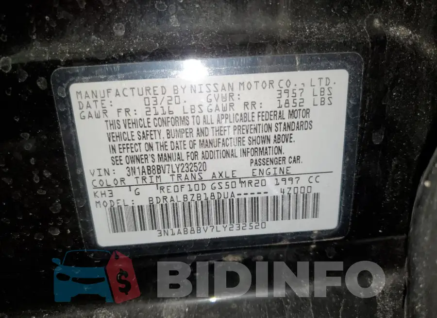 3N1AB8BV7LY232520 Photo# 12