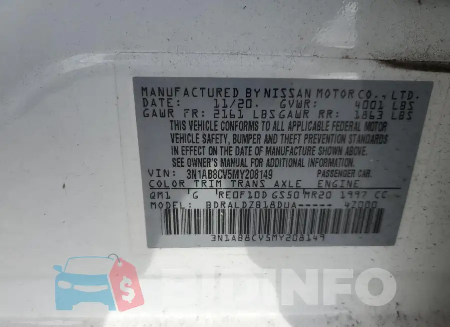 3N1AB8CV5MY208149 Photo# 12