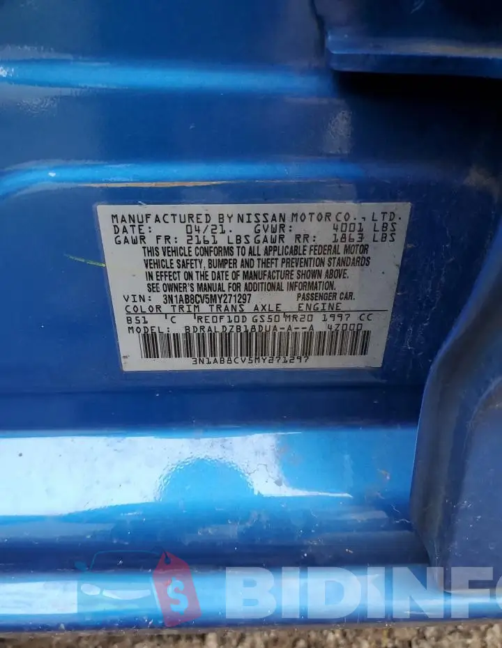 3N1AB8CV5MY271297 Photo# 12
