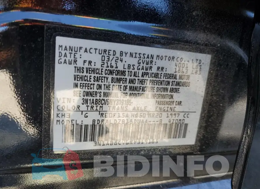 3N1AB8CV6RY319185 Photo# 12