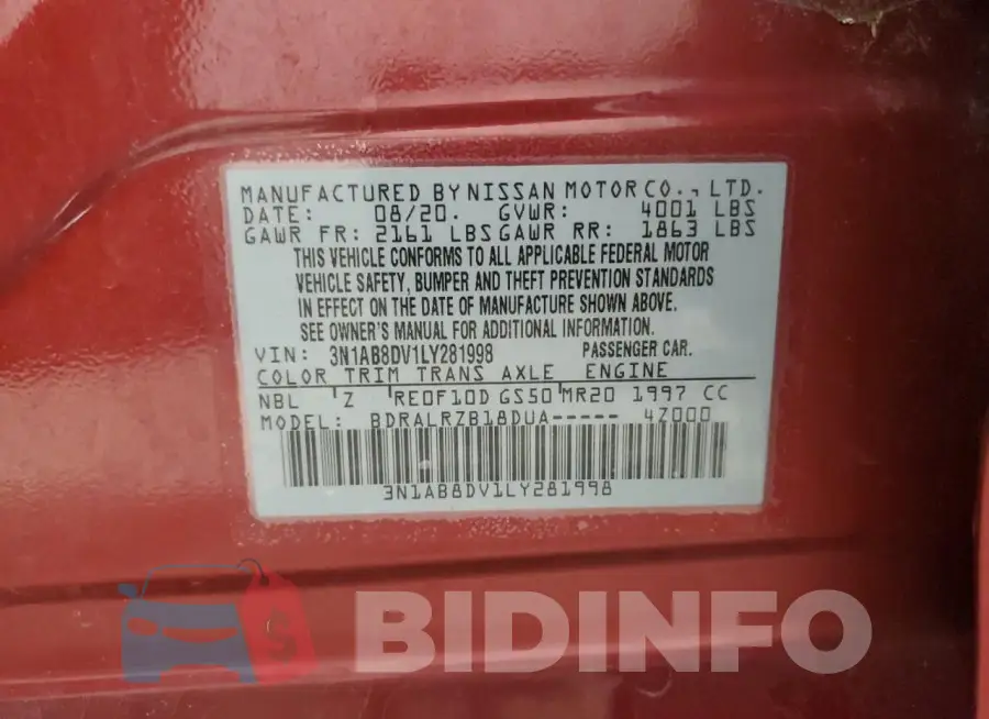 3N1AB8DV1LY281998 Photo# 12
