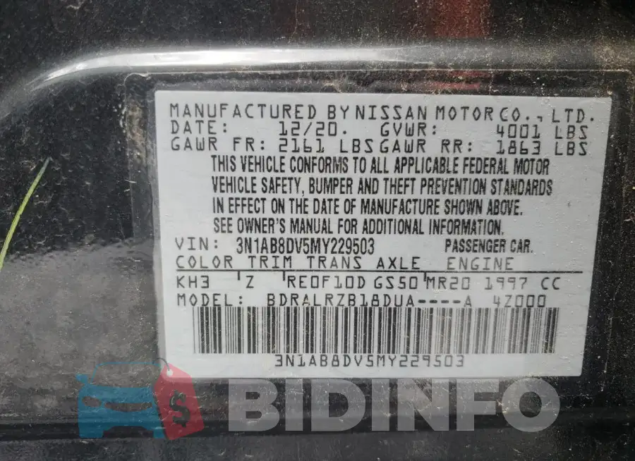 3N1AB8DV5MY229503 Photo# 12
