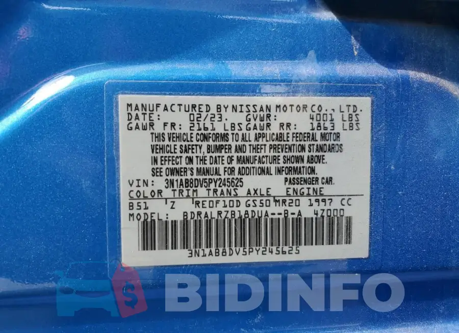 3N1AB8DV5PY245625 Photo# 12