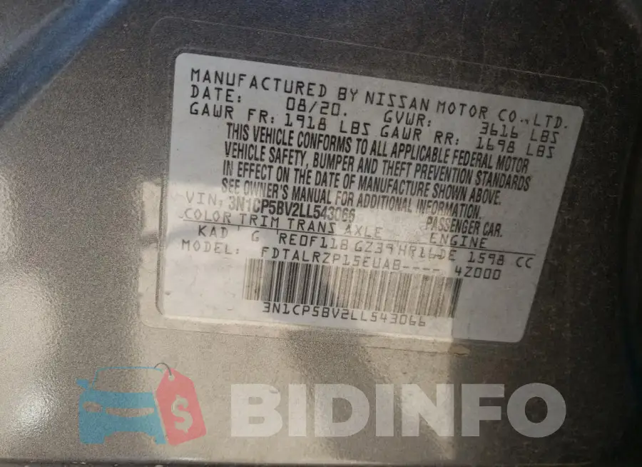 3N1CP5BV2LL543066 Photo# 13