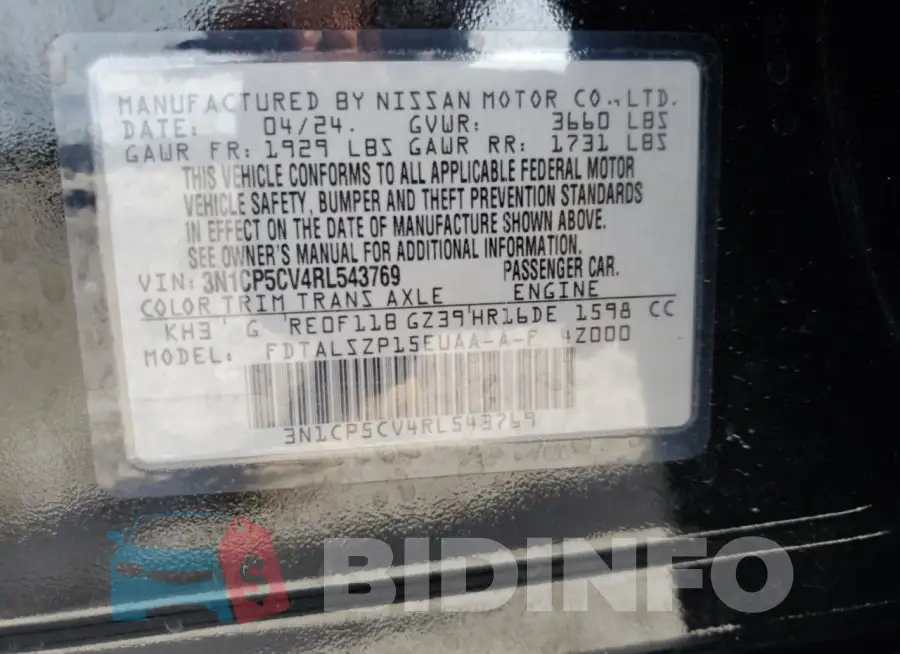 3N1CP5CV4RL543769 Photo# 13