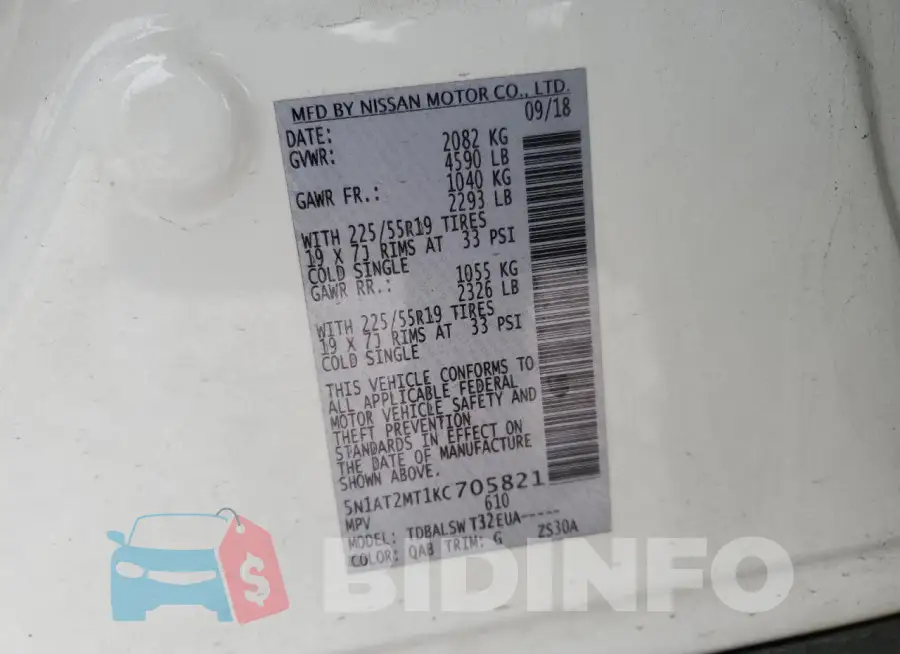 5N1AT2MT1KC705821 Photo# 13