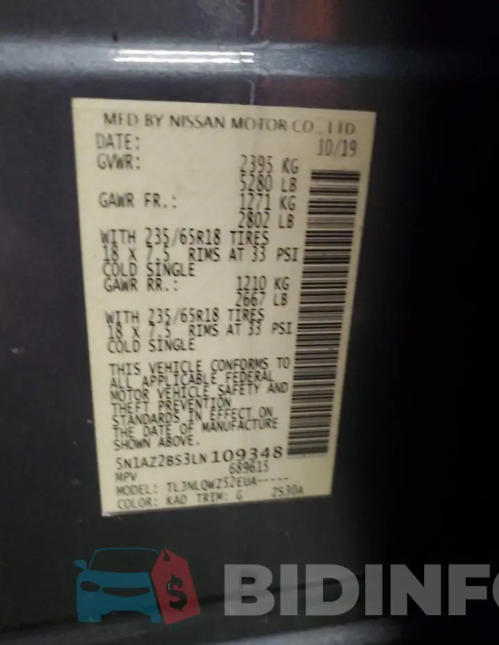 5N1AZ2BS3LN109348 Photo# 13