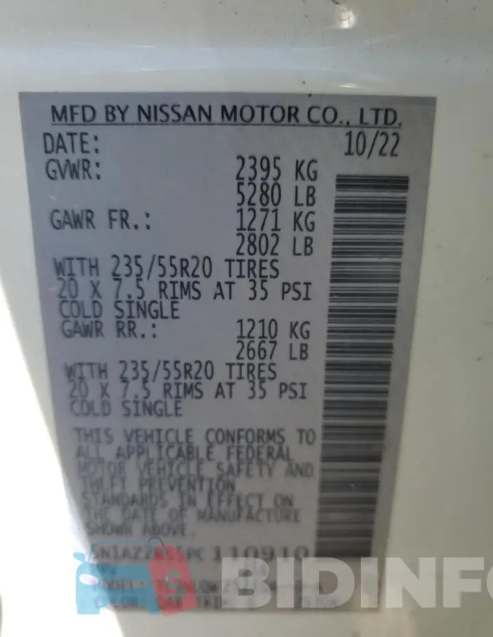5N1AZ2BS5PC110910 Photo# 13