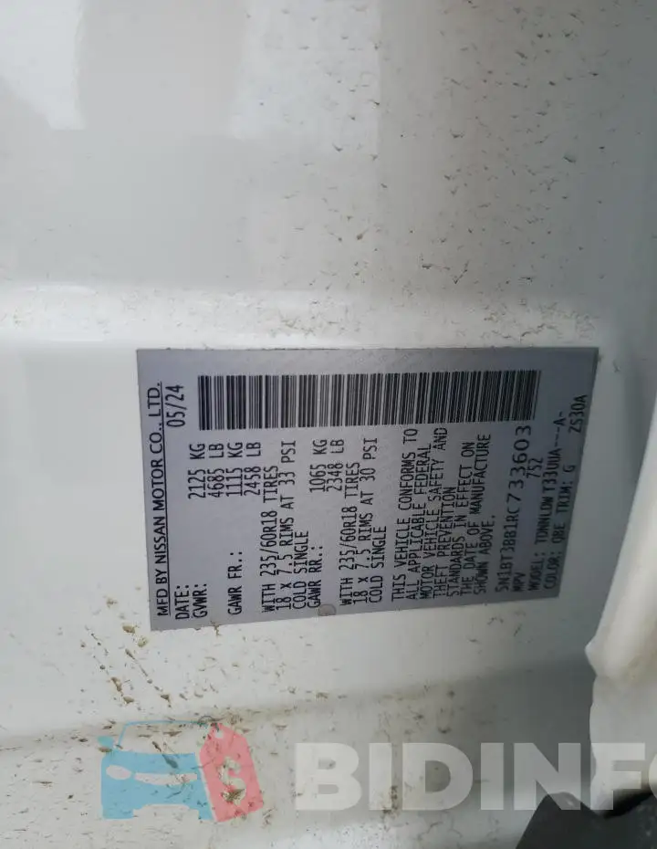 5N1BT3BB1RC733603 Photo# 14