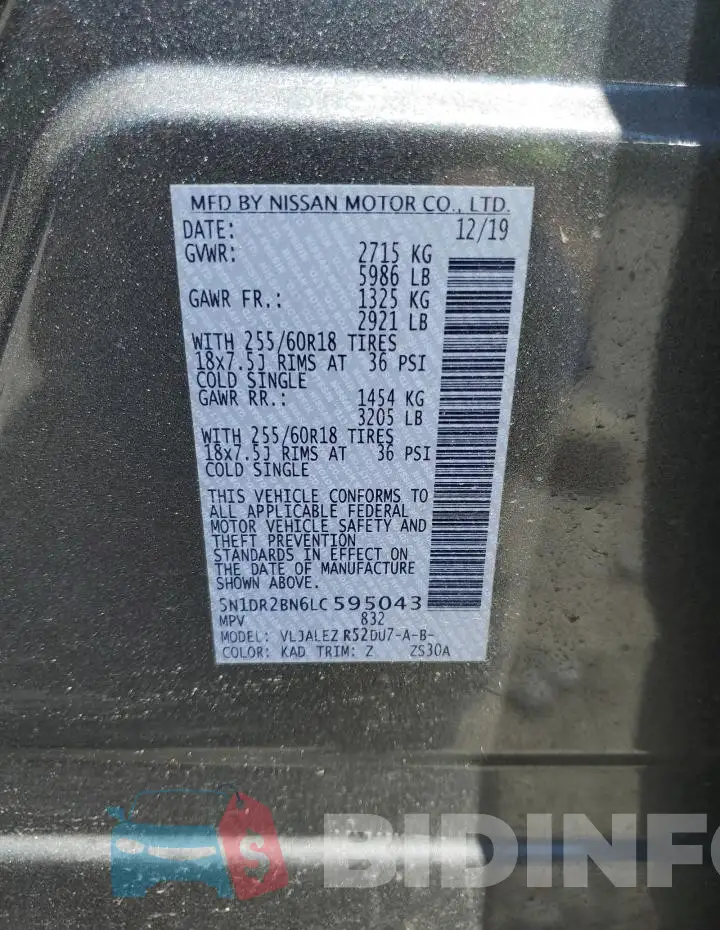 5N1DR2BN6LC595043 Photo# 14