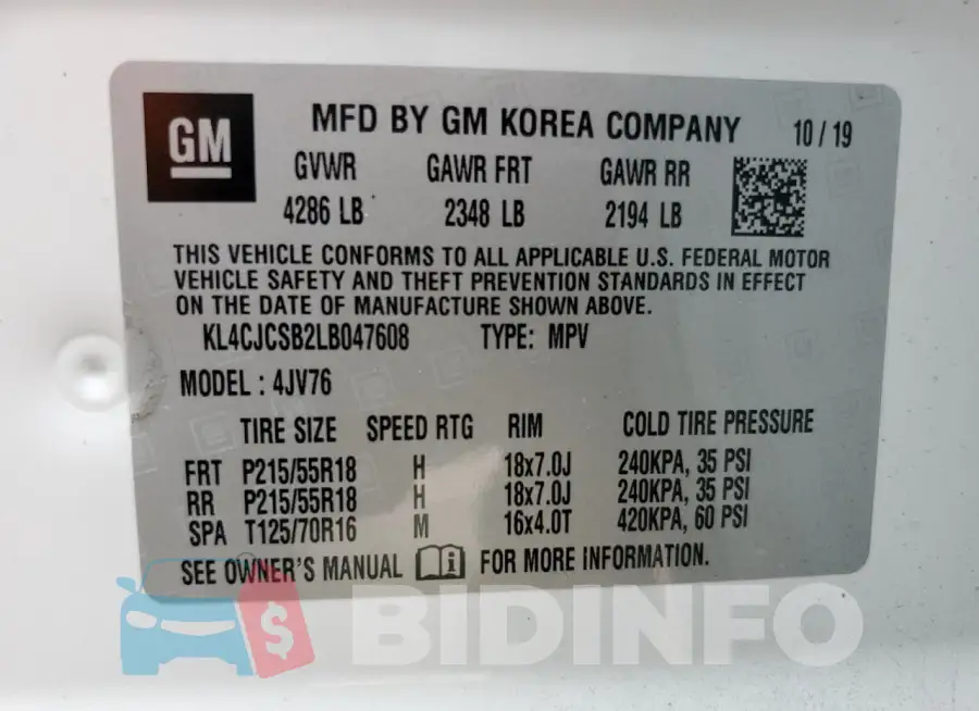 KL4CJCSB2LB047608 Photo# 13