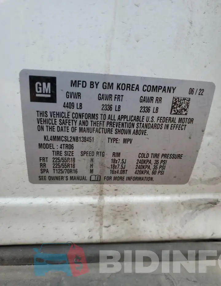 KL4MMCSL2NB138451 Photo# 13