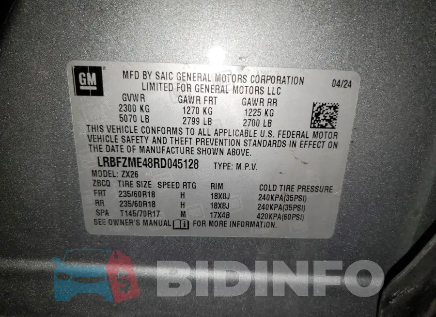 LRBFZME48RD045128 Photo# 13