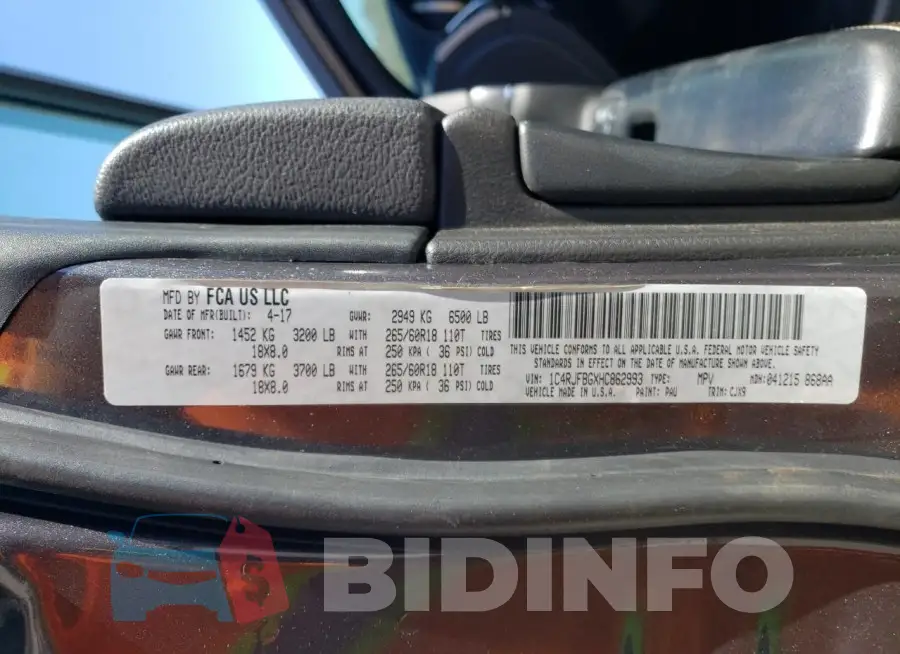1C4RJFBGXHC862993 Photo# 13