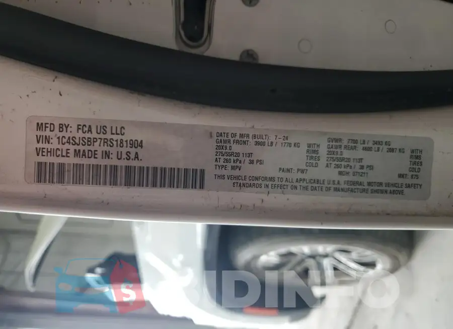 1C4SJSBP7RS181904 Photo# 13