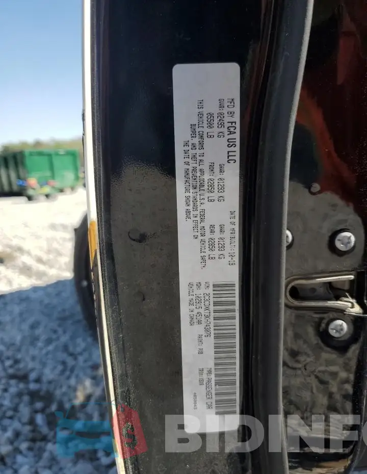 2C3CDXKT3KH743076 Photo# 13