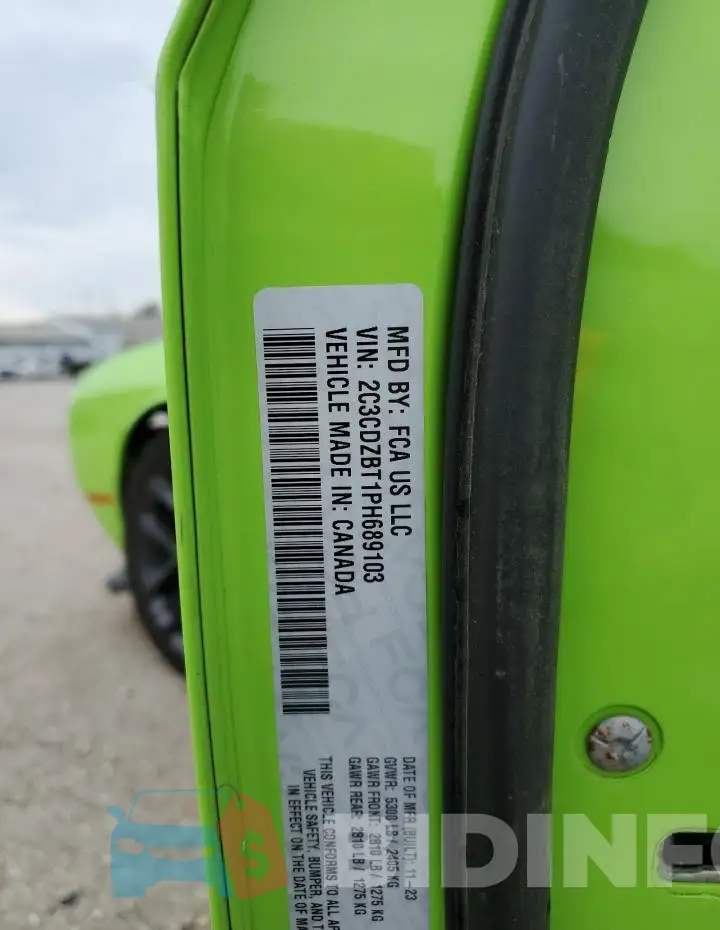 2C3CDZBT1PH689103 Photo# 13
