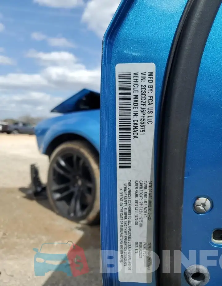 2C3CDZFJ6PH558791 Photo# 12