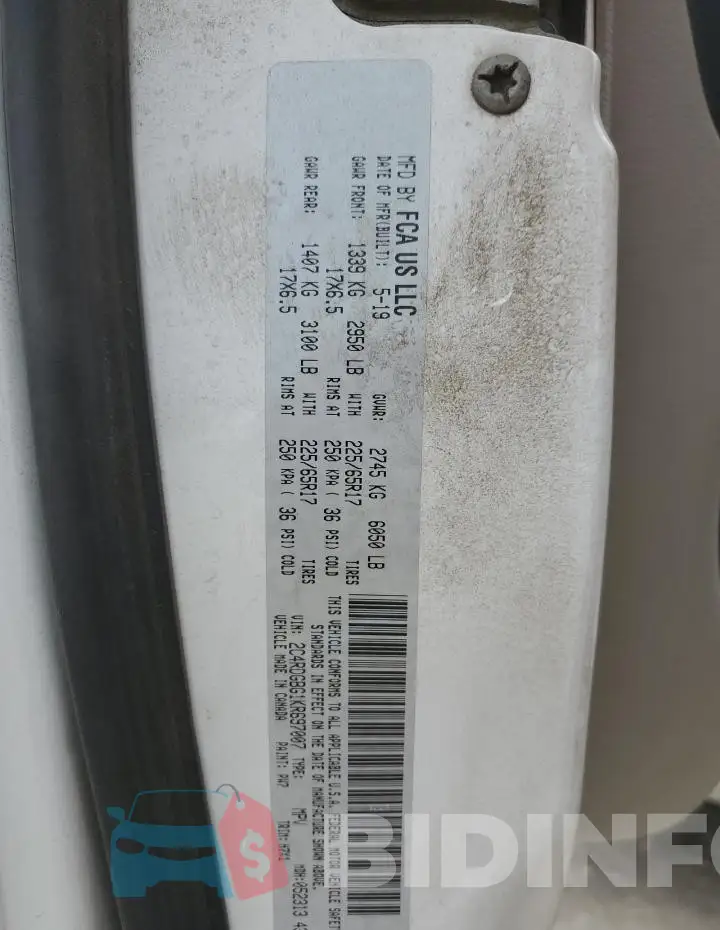 2C4RDGBG1KR697007 Photo# 14