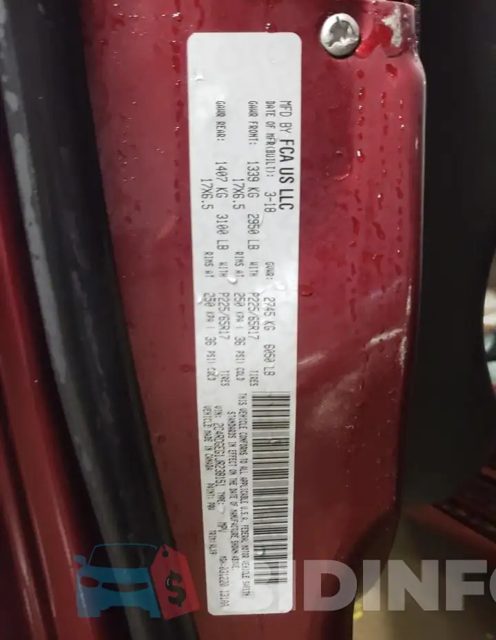 2C4RDGEG1JR238151 Photo# 12