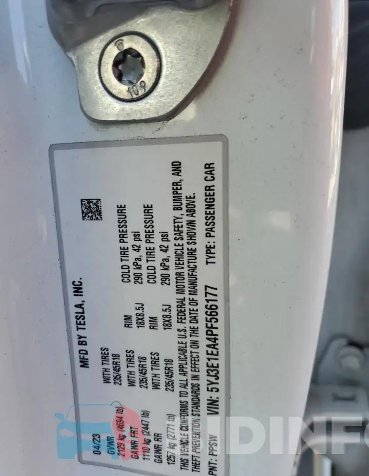 5YJ3E1EA4PF566177 Photo# 12
