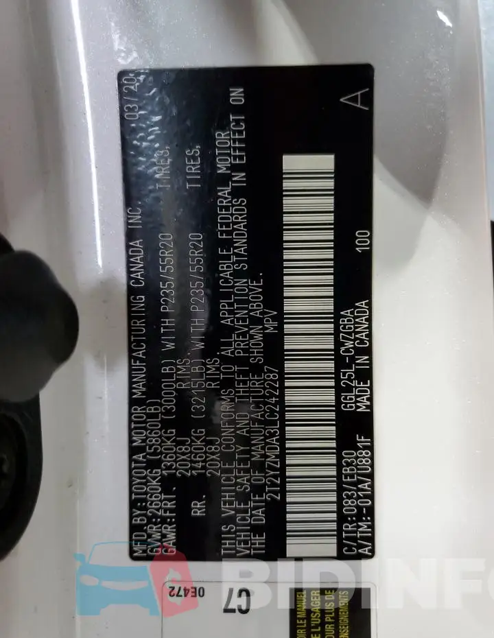 2T2YZMDA3LC242287 Photo# 13