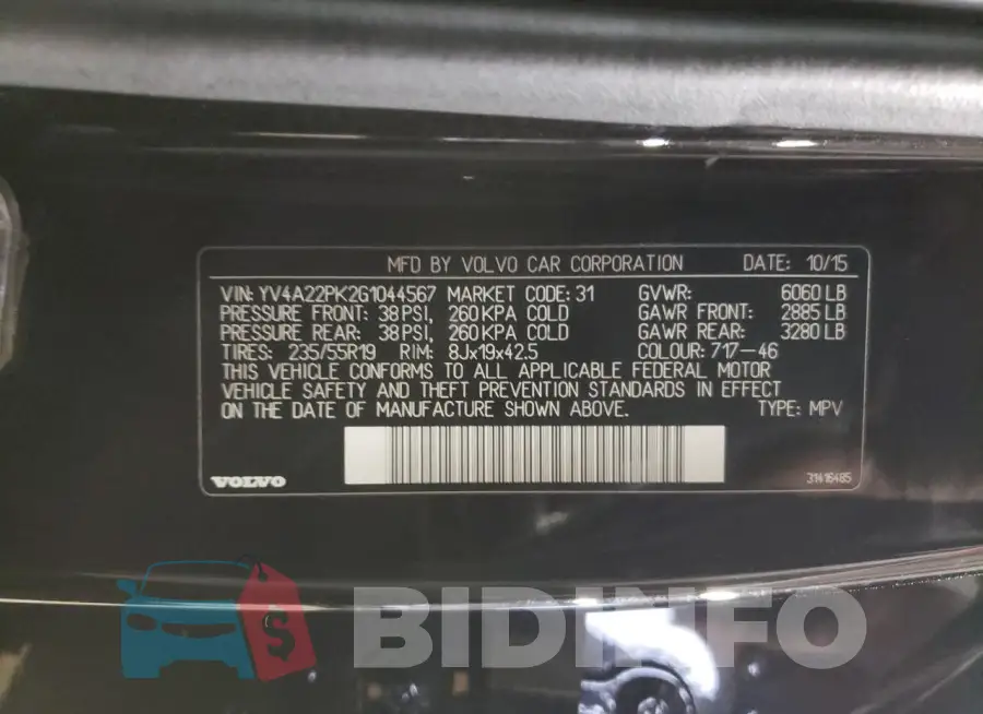 YV4A22PK2G1044567 Photo# 14