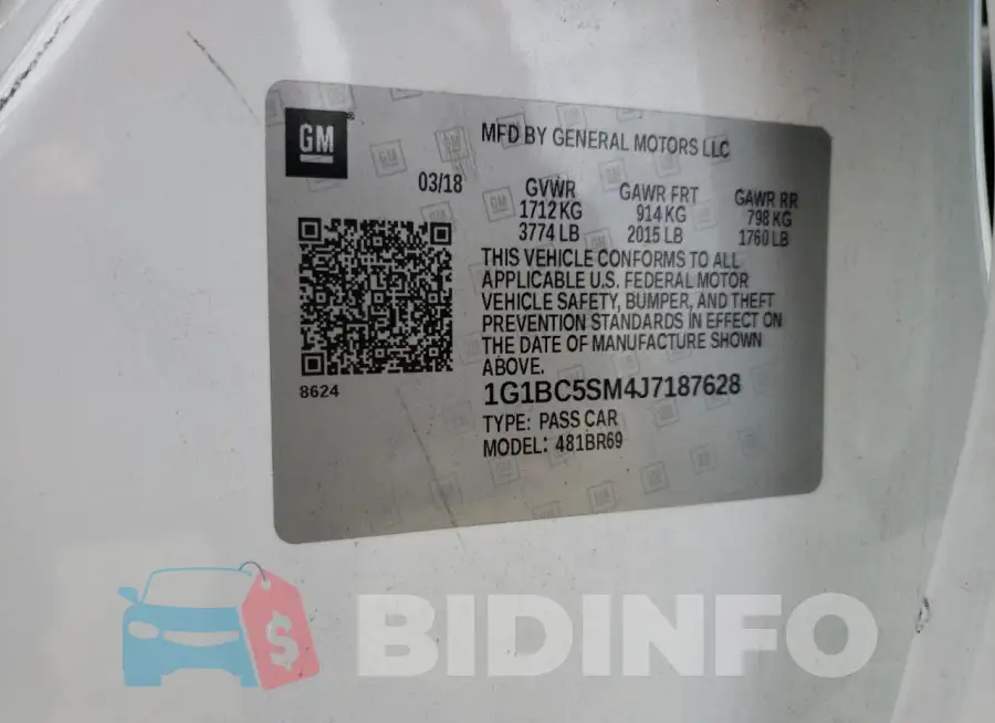 1G1BC5SM4J7187628 Photo# 12