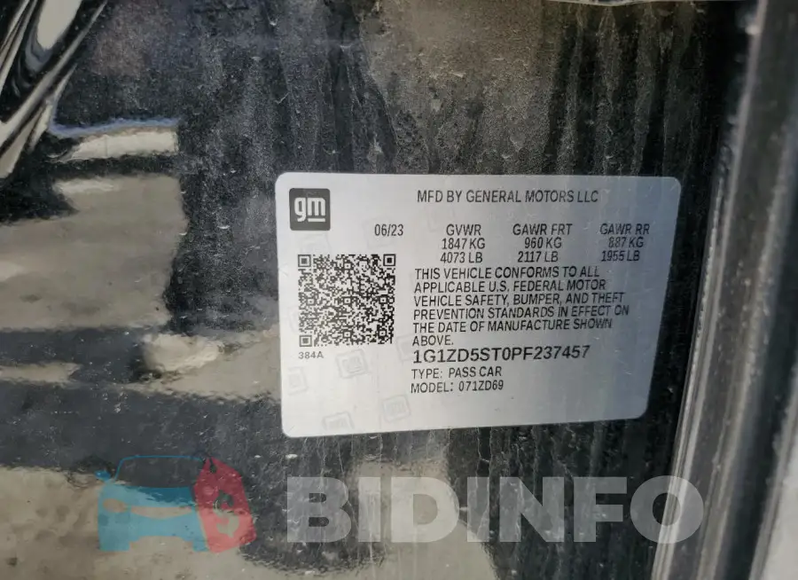 1G1ZD5ST0PF237457 Photo# 12