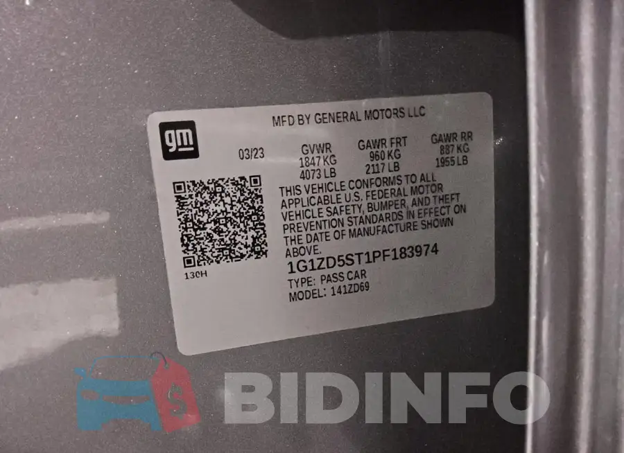 1G1ZD5ST1PF183974 Photo# 13