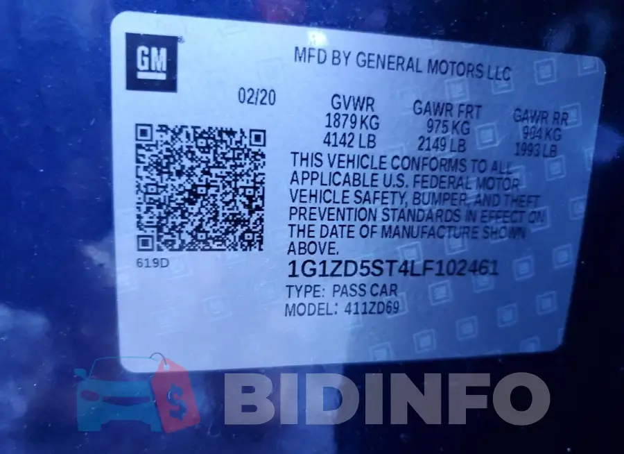 1G1ZD5ST4LF102461 Photo# 12