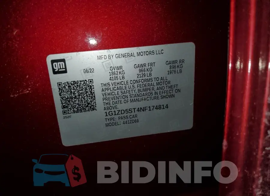 1G1ZD5ST4NF174814 Photo# 12
