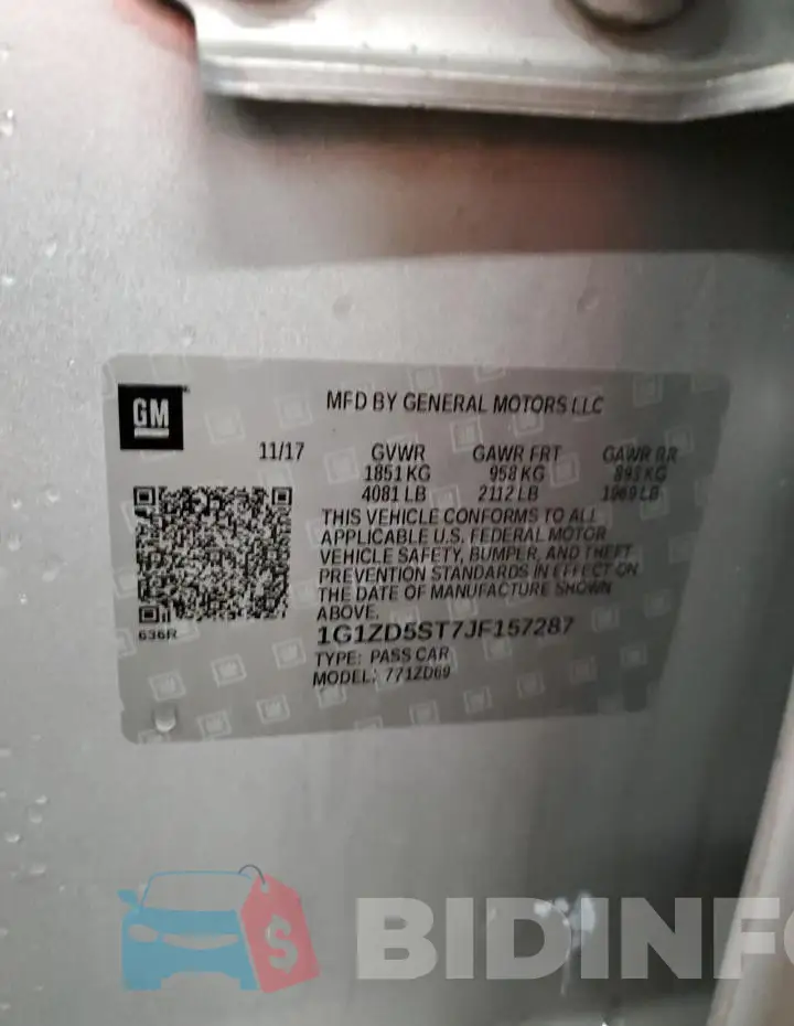1G1ZD5ST7JF157287 Photo# 13