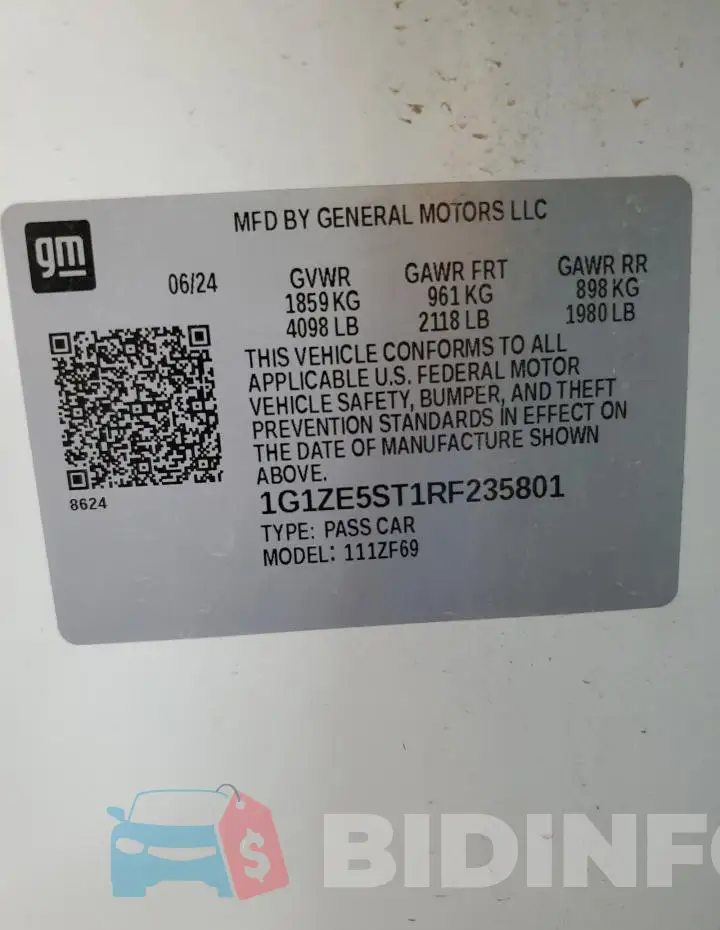 1G1ZE5ST1RF235801 Photo# 13