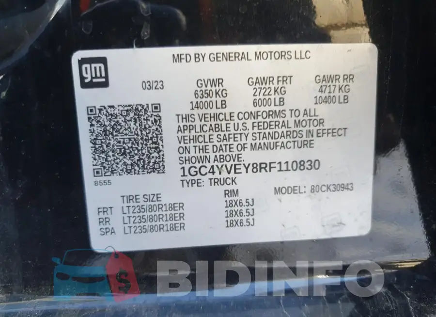 1GC4YVEY8RF110830 Photo# 12