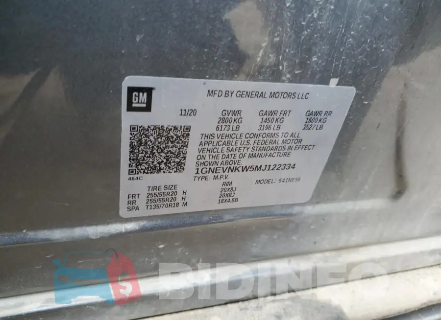 1GNEVNKW5MJ122334 Photo# 13